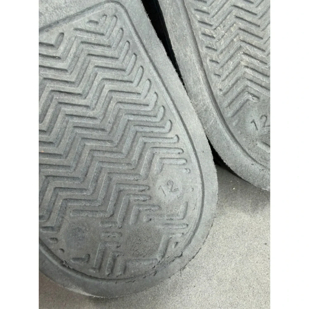 Adidas Adilette Kids Slides Black White 3 Stripe Athletic Sandals Size 12